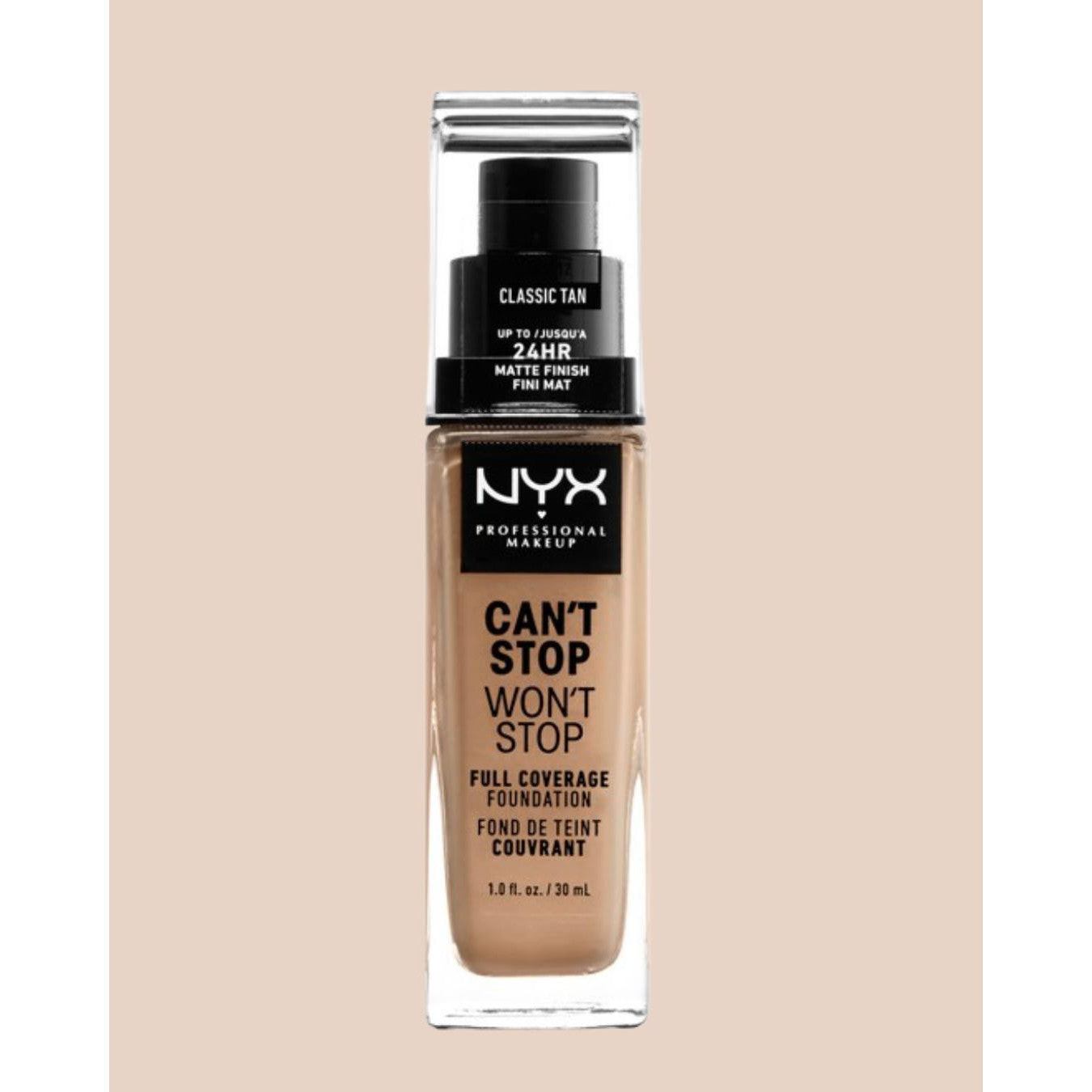 NYX Can't Stop Foundation-Classic Tan