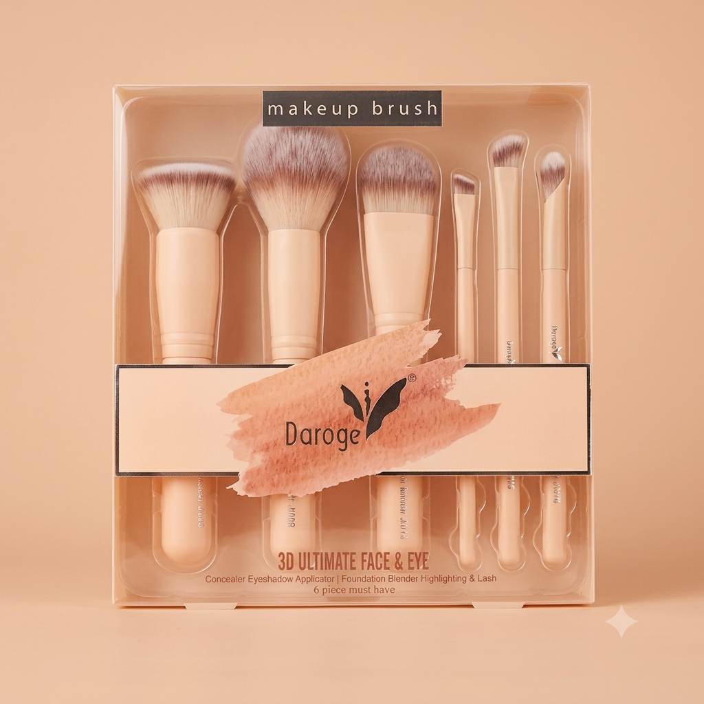 6-Piece Face & Eye Makeup Brush Set