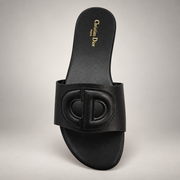 Women's Padded Monogram Wide-Strap Slide Sandals