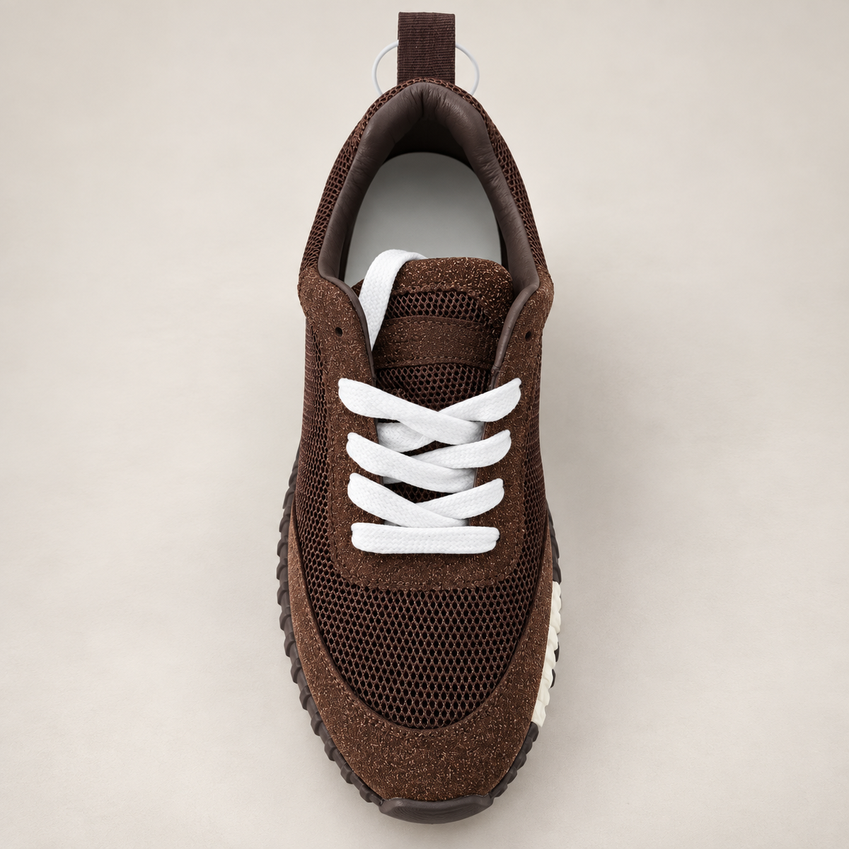 Minimalist Chunky Mixed-Media Sneaker