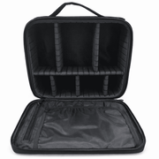 Professional Makeup Organizer Case with Adjustable Dividers (Black)