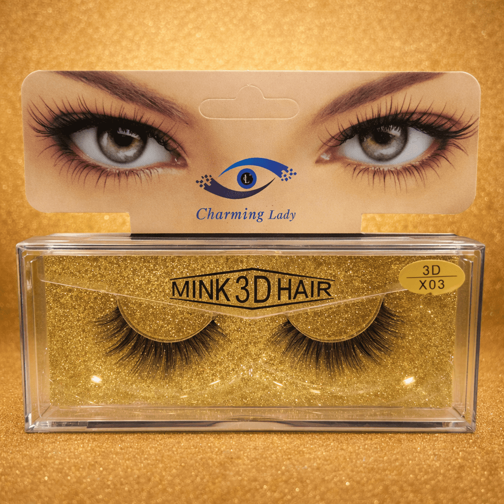 رموش صناعية ثلاثية الأبعاد من المنك من تشارمنج ليدي - النمط X03