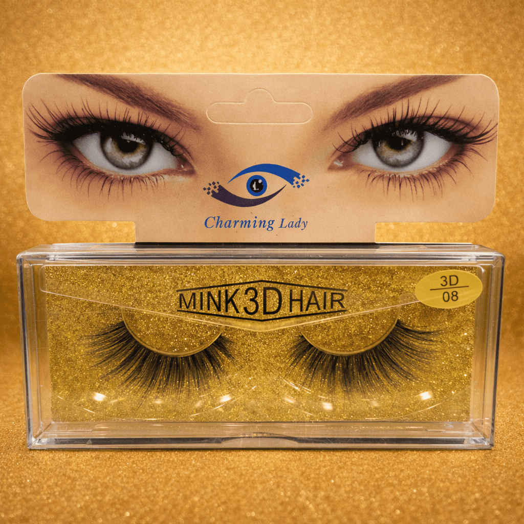 رموش صناعية ثلاثية الأبعاد من المنك من تشارمنج ليدي - النمط 08