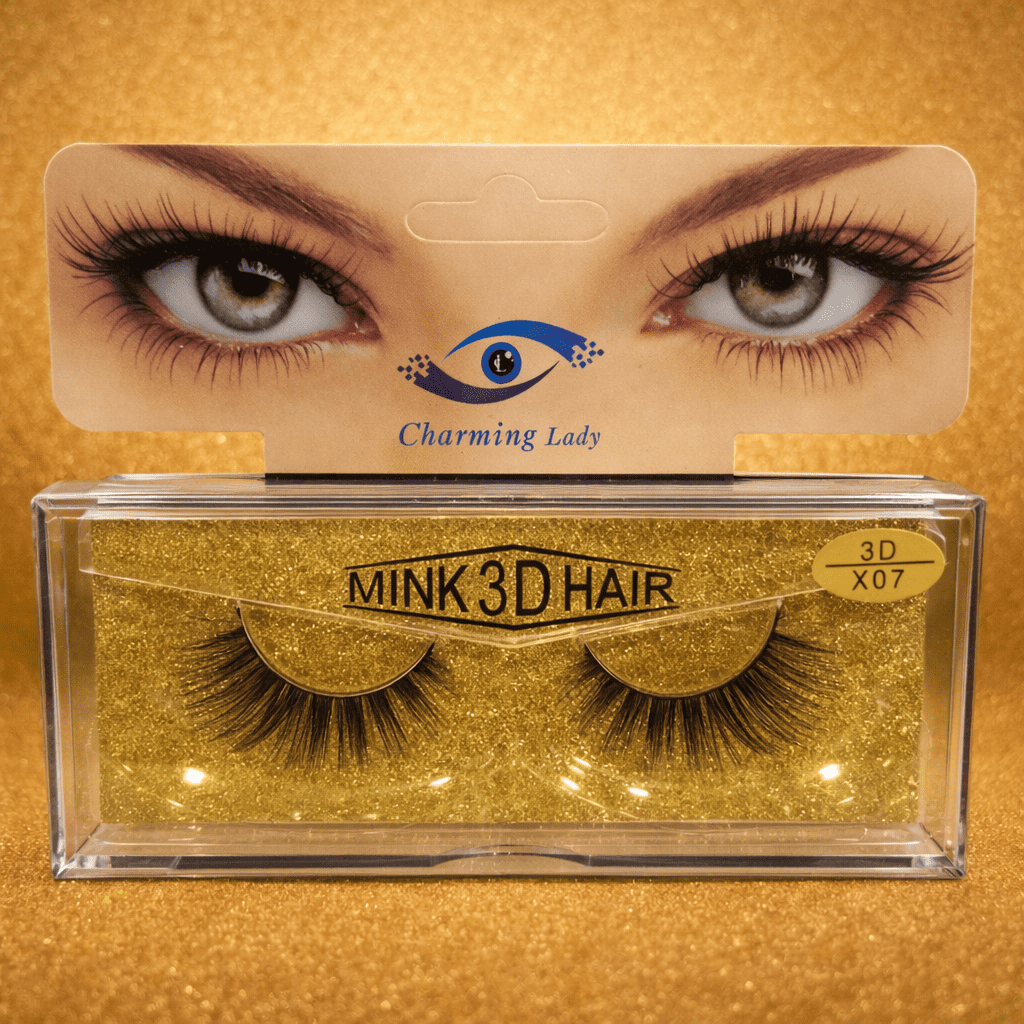 رموش صناعية ثلاثية الأبعاد من المنك من تشارمنج ليدي – النمط x07