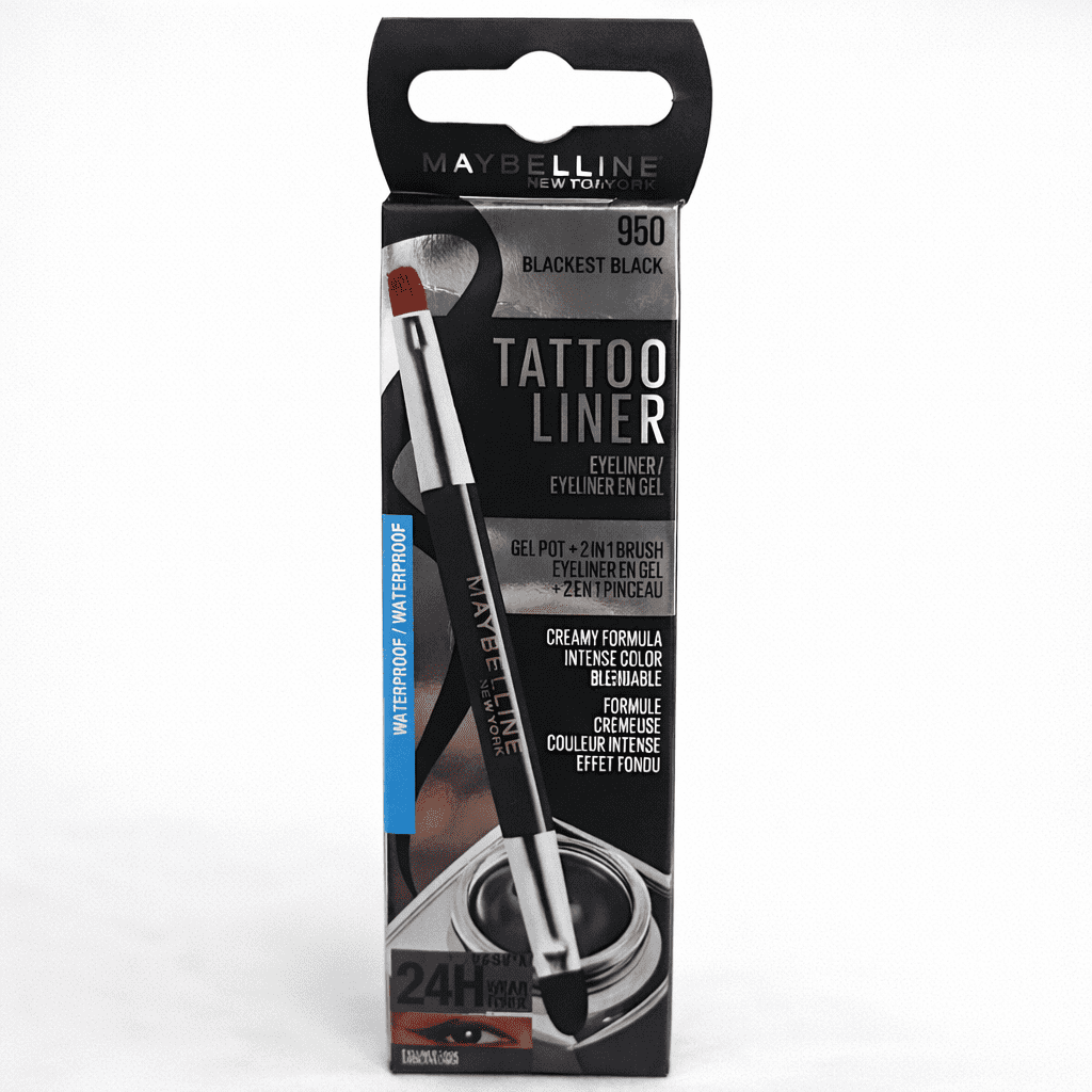 محدد عيون جل مايبيلين نيويورك تاتو لاينر – 950 أسود فاحم