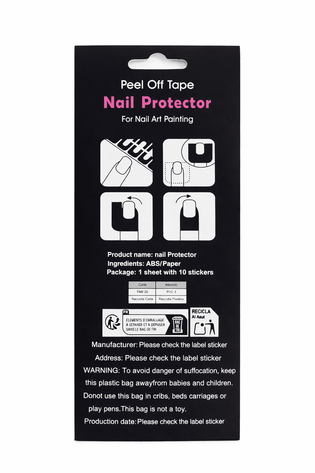 Peel-Off Nail Protector Tape
