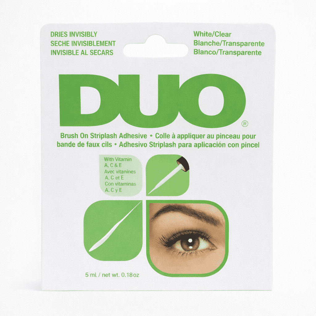 لاصق رموش ثنائي الفرشاة (أبيض/شفاف) أصلي