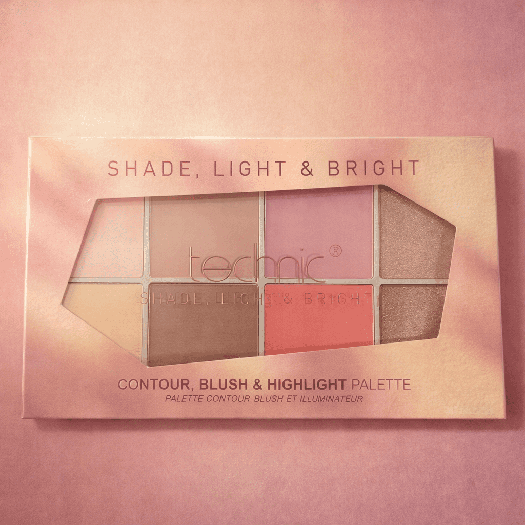 Technic Shade, Light & Bright Contour, Blush & Highlight Palette