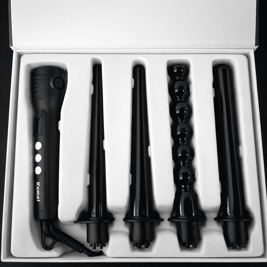 Kemei Ferro Pro 4-in-1 Curling Set