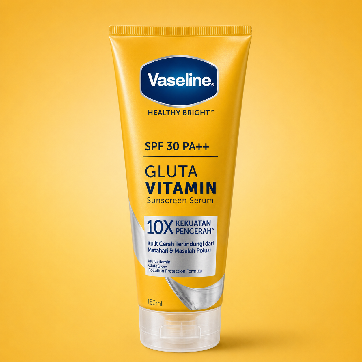 فازلين هيلثي برايت جلوتا فيتامين سيروم واقي شمسي SPF 30 PA++ بحجم 180 مل