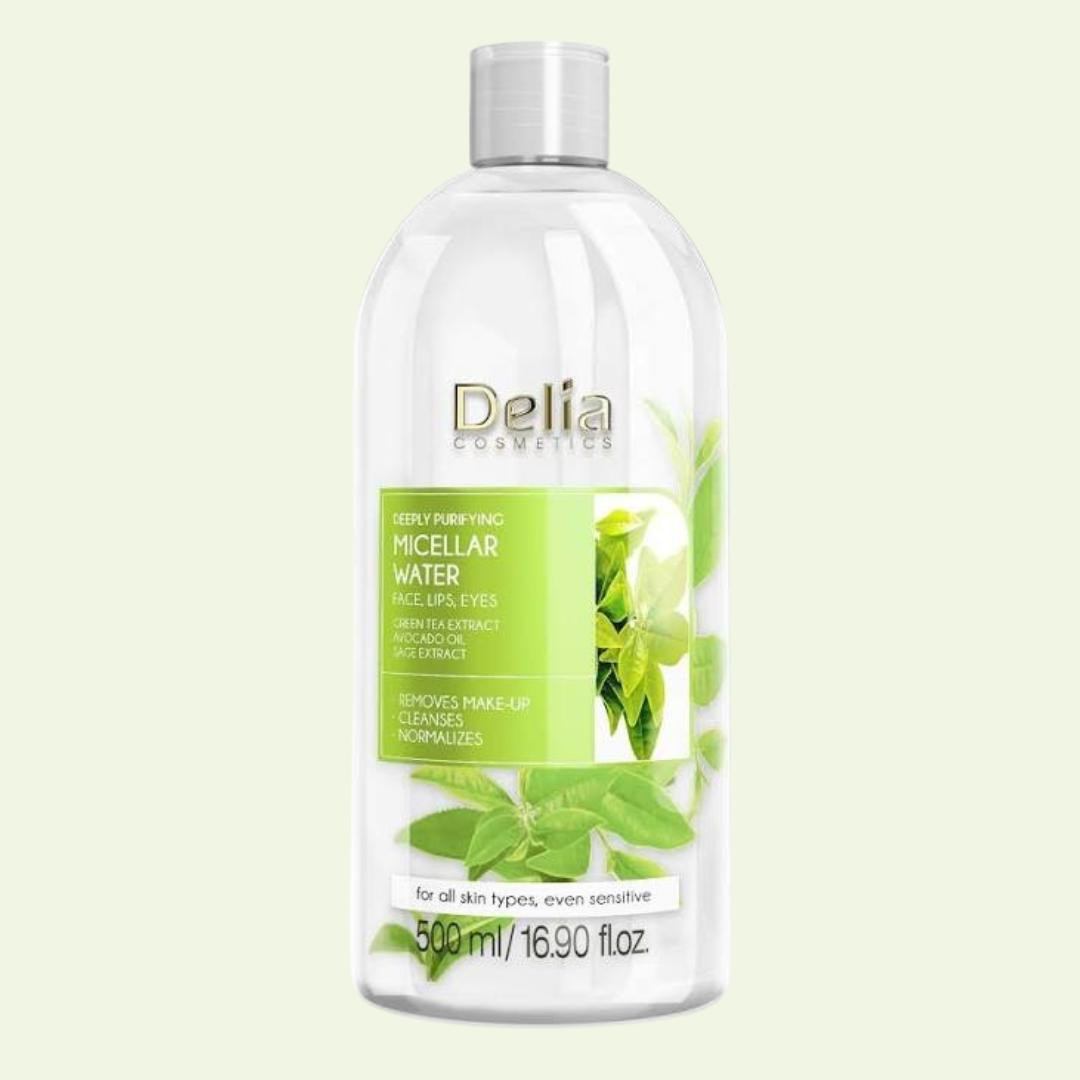 Delia Micellar Water Face,Lips & Eyes 500ml-Green Tea