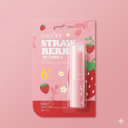 SADOER Strawberry + Vitamin C Moisturizing Lip Balm