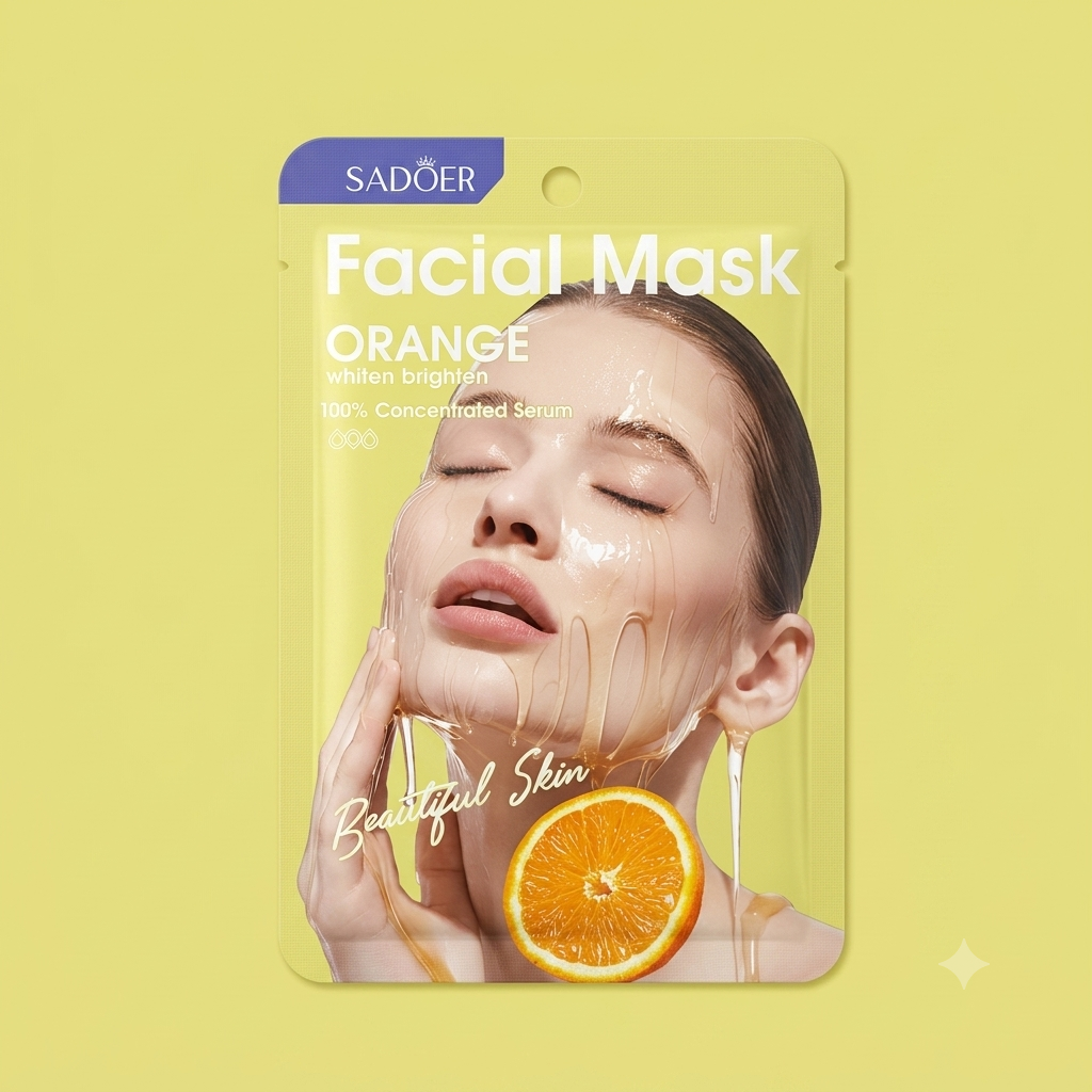SADOER Orange Whiten Brighten Facial Mask