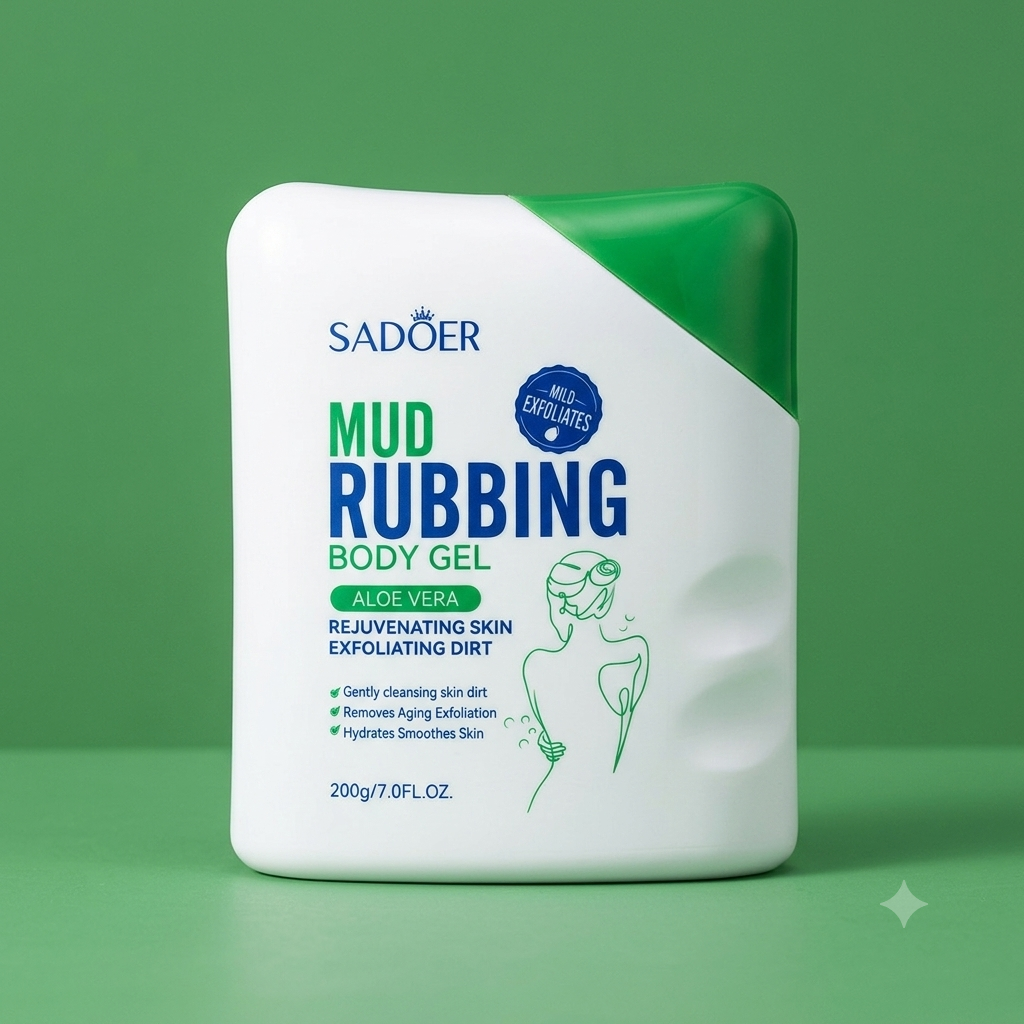 SADOER Aloe Vera Mud Rubbing Body Gel (200g/7.0FL.OZ.)