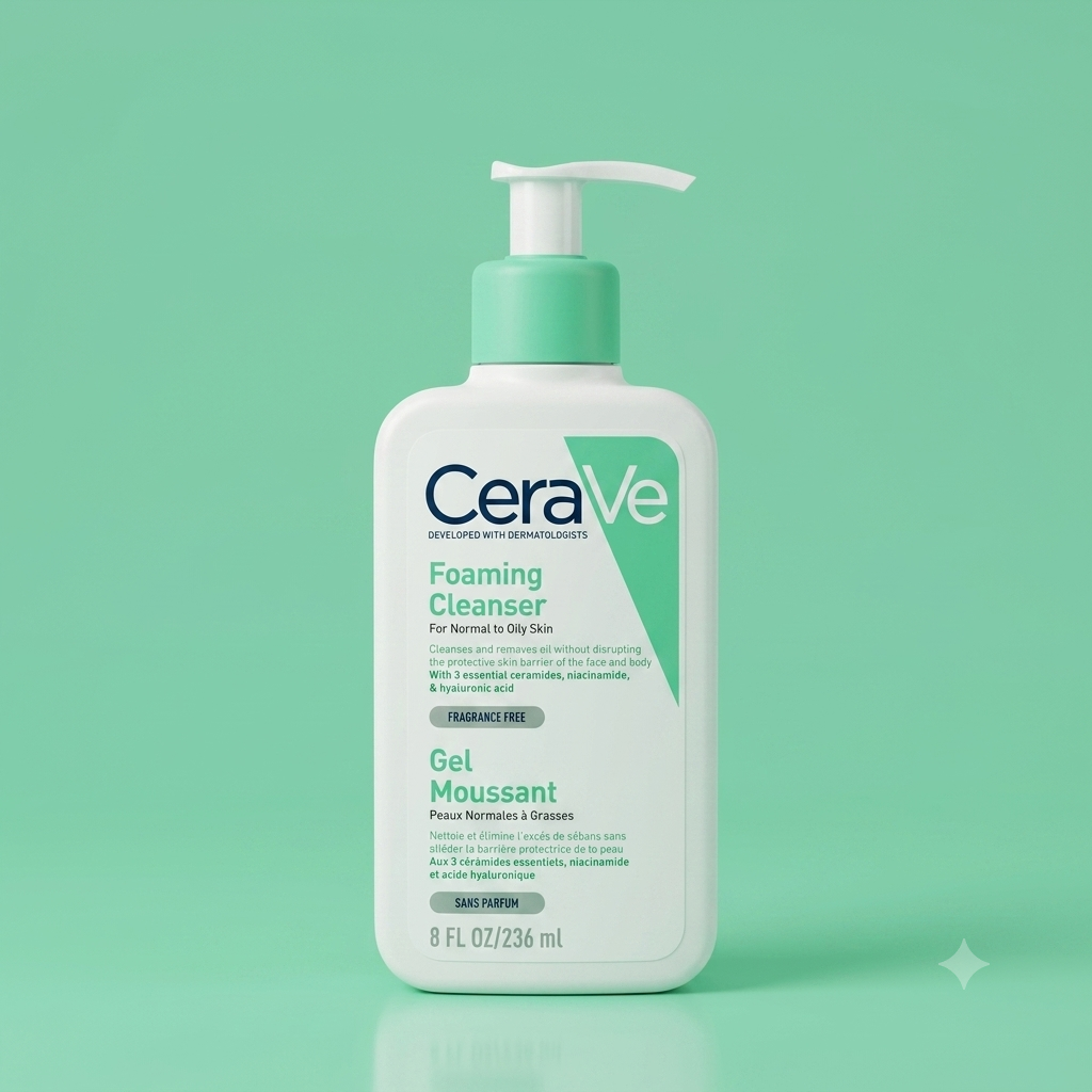 منظف ​​الرغوي CeraVe للبشرة العادية إلى الدهنية 236 مل