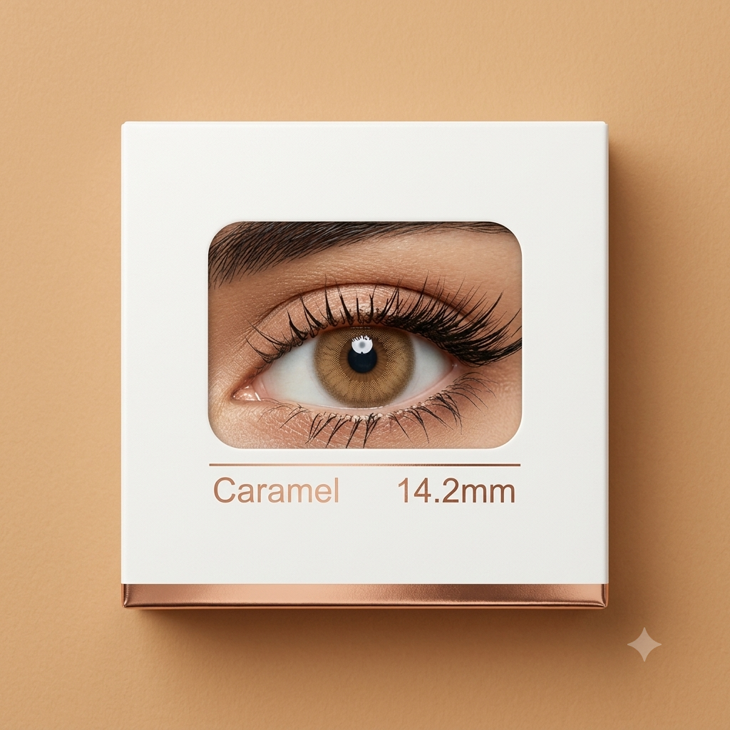 Caramel Colored SOFT Contact Lenses – 14.2 mm 38% Water Content