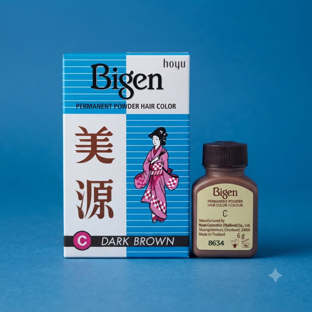 Bigen Permanent Powder Hair Color – C Dark Brown, 6 g