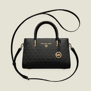 Black Monogram Top-Handle Satchel Bag
