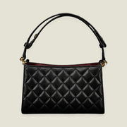 Black Quilted Rectangular Shoulder Bag