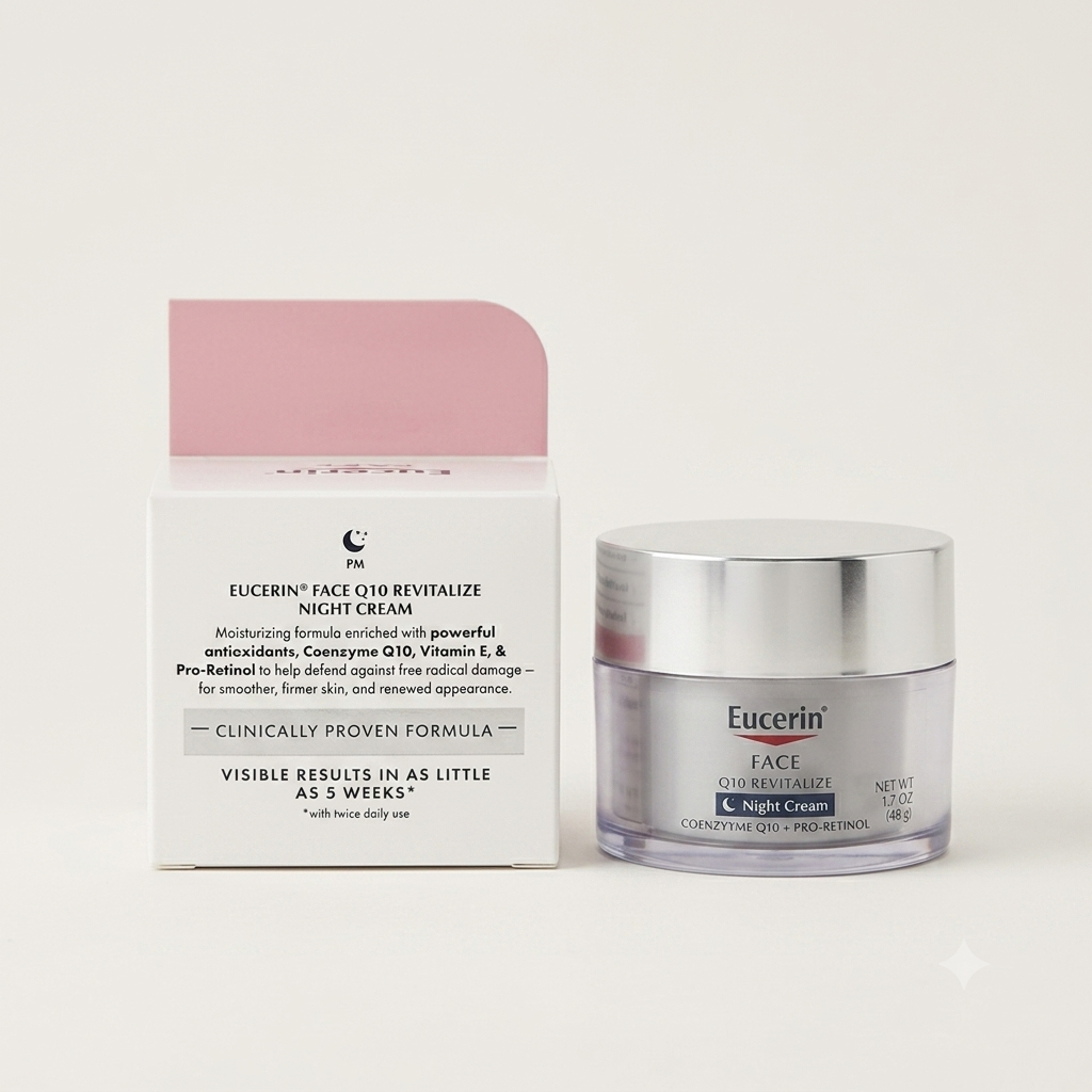 Eucerin Face Q10 Revitalize Night Cream with Coenzyme Q10 and Pro-Retinol – 48 g