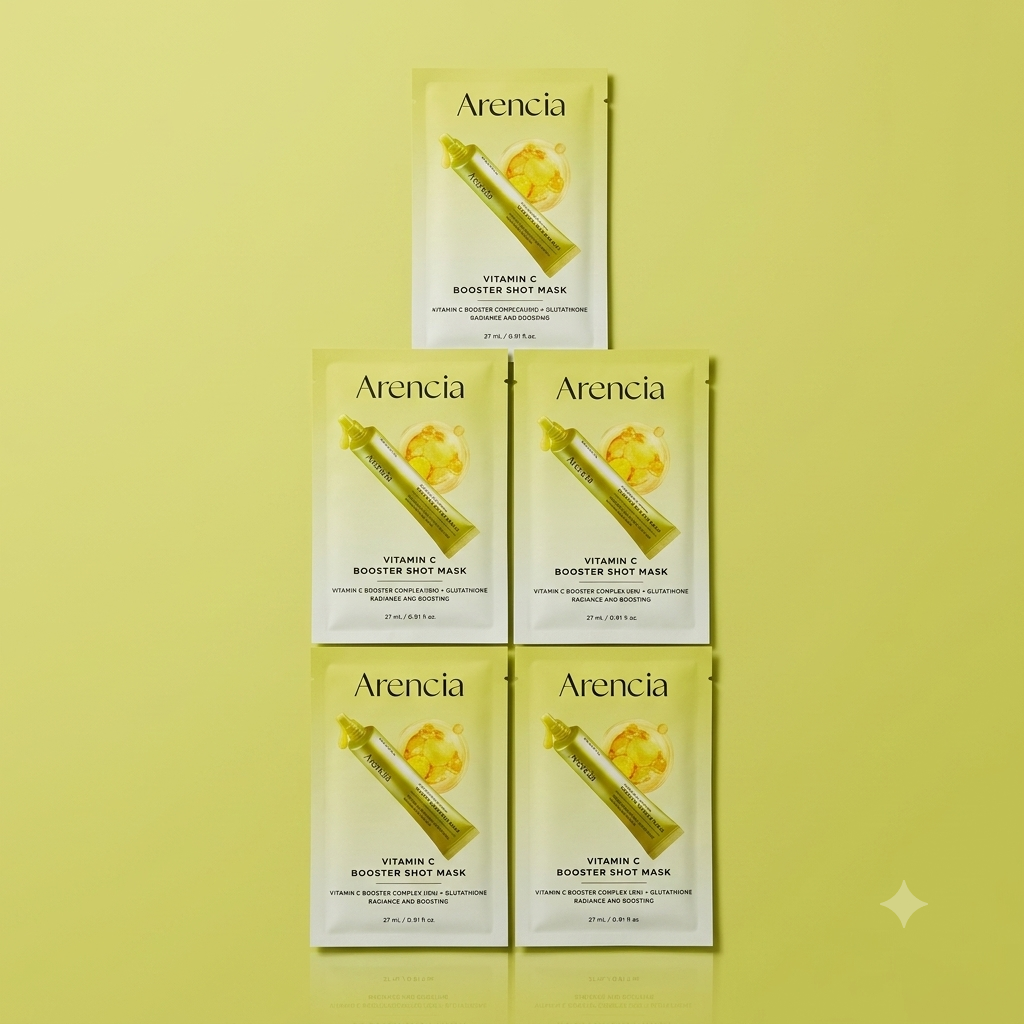 Arencia Vitamin C Booster Shot Facial Sheet Mask – 5 Sheets