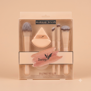 6-Piece Ultimate Face & Eye Makeup Brush Set with Makeup Sponge