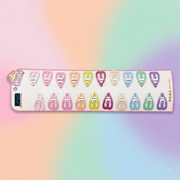 18-Piece Heart-Shaped Pastel Snap Hair Clip Set
