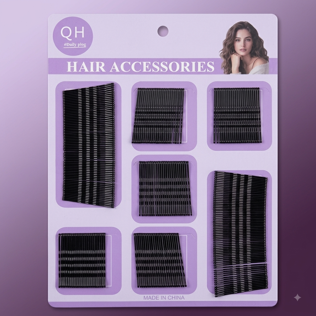 QH Multi-Pack Black Bobby Pins Set