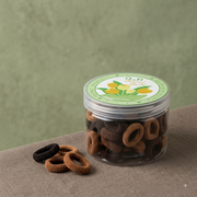 Q.H Magical World Soft Seamless Ribbed Elastic Hair Bands Set in Earthy Neutral Tones (in Clear Storage Jar)