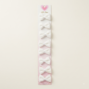 Q.H® Girls' 10-Piece White Rhinestone Hair Bow Clips Set