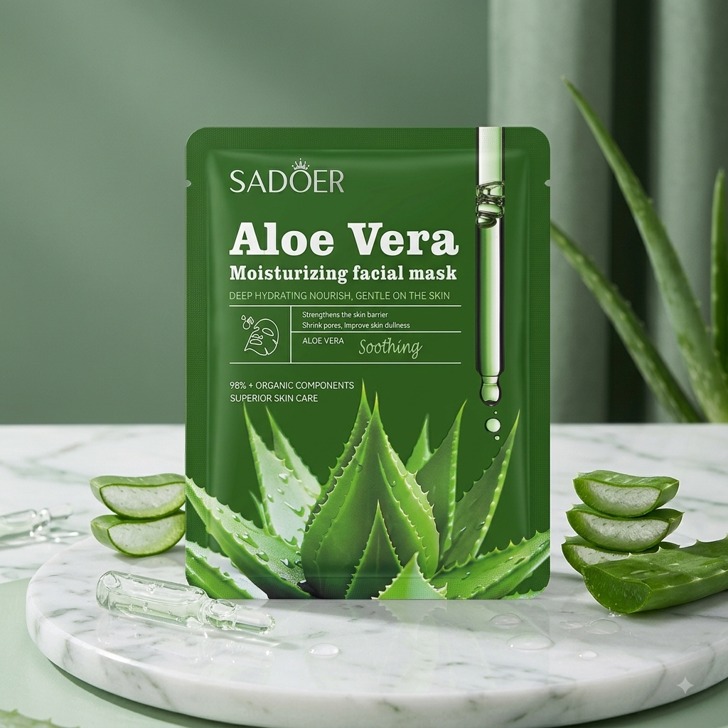 SADOER Aloe Vera Moisturizing & Soothing Facial Sheet Mask