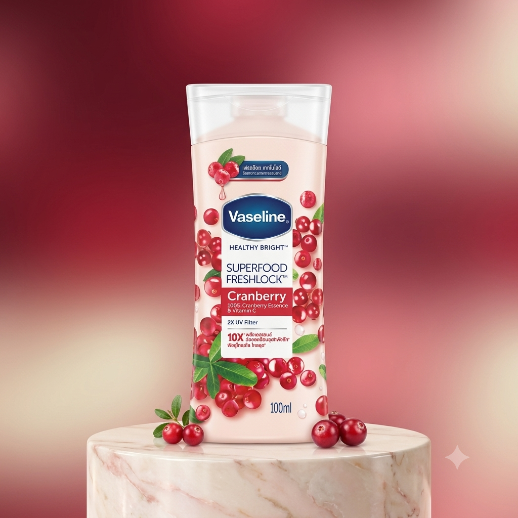 Vaseline Healthy Bright Superfood Freshlock Cranberry Lotion (100 ml)