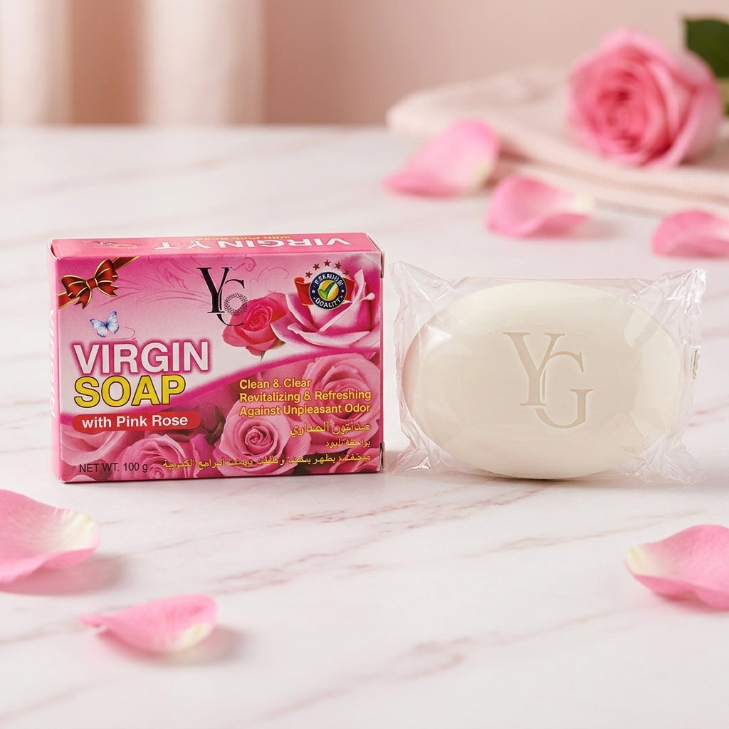 YG Virgin Soap with Pink Rose (100g)