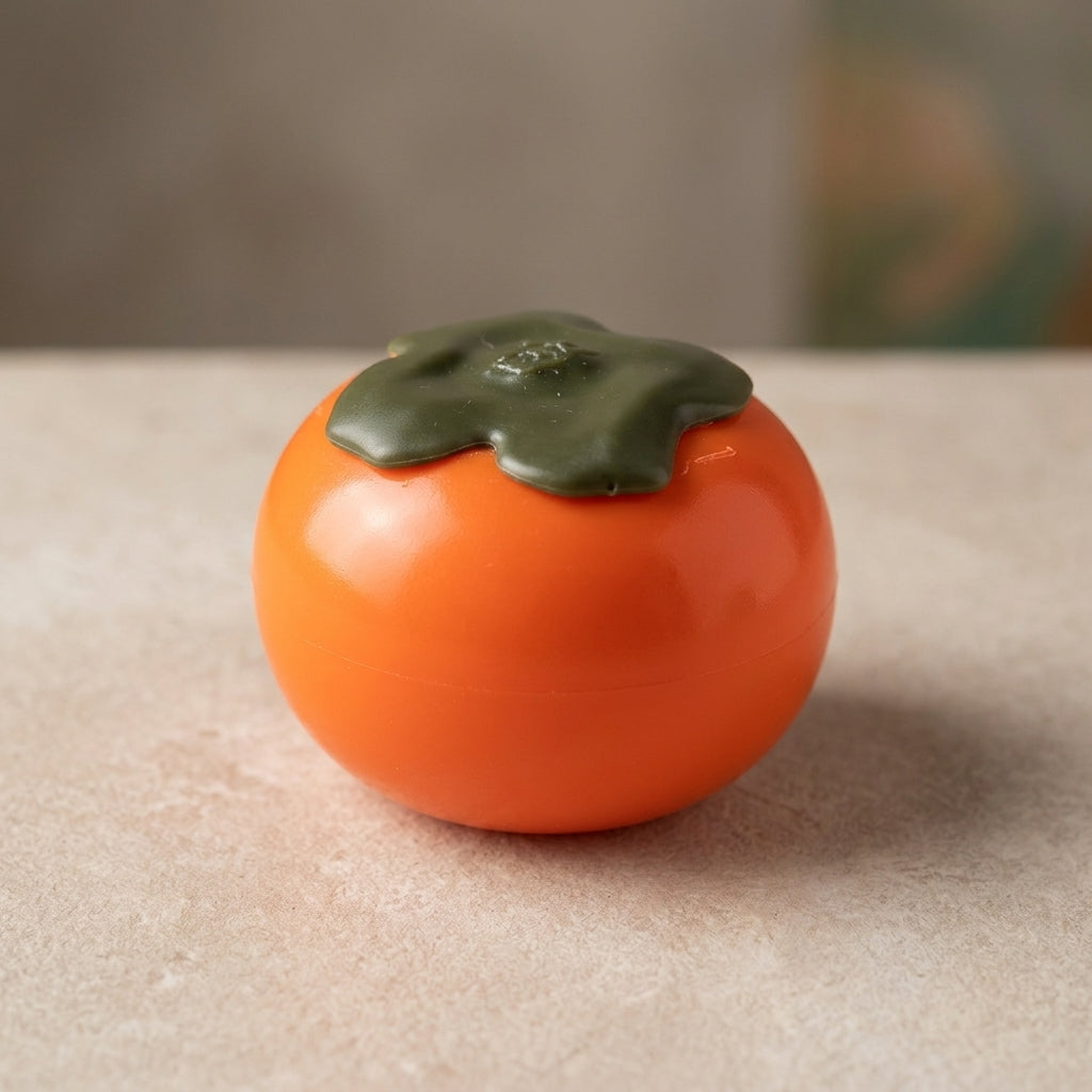 Persimmon Fruit Slow-Rising Squishy Stress Relief Toy (TPR/Foam Sensory Squeeze Ball)