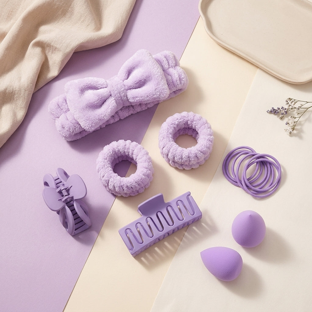 12-Piece Pink Spa and Beauty Accessory Set