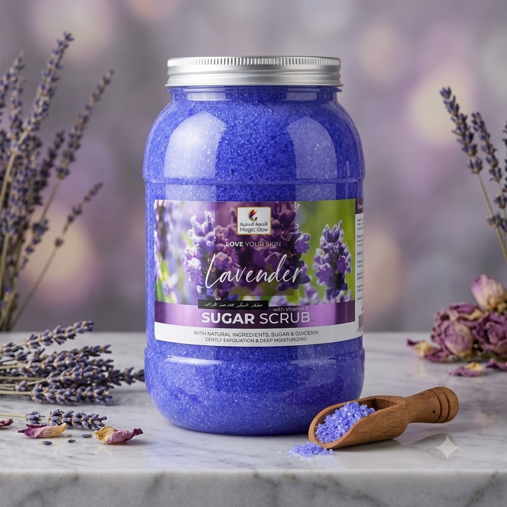 Magic Glow Lavender Sugar Scrub with Vitamin E