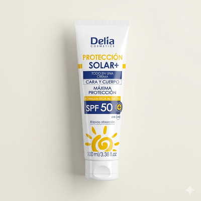 Delia Cosmetics Protección Solar+ SPF 50 (100ml)
