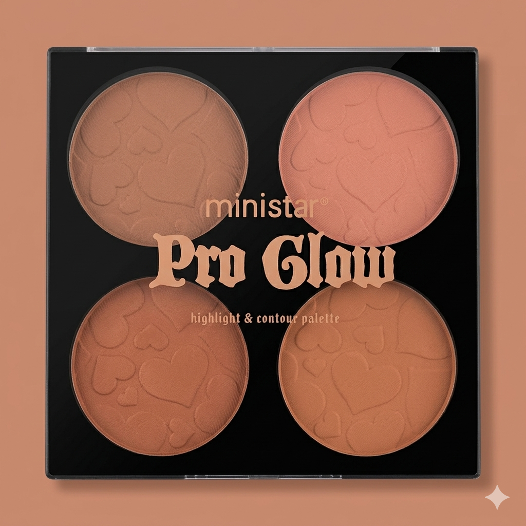 Ministar Pro Glow Highlight & Contour Palette