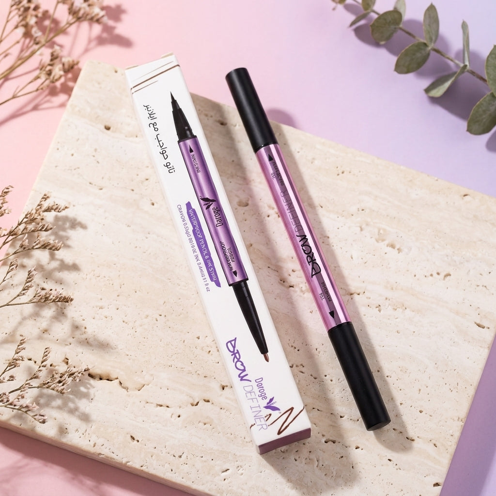 Daroge Brow Definer Waterproof Pencil & Ink Stain - Dark Brown