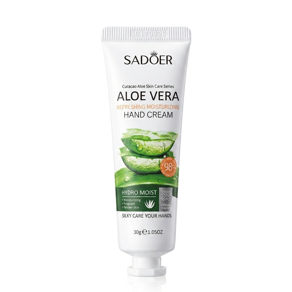SADOER Aloe Vera Refreshing Moisturizing Hand Cream (Curacao Aloe Skin Care Series)