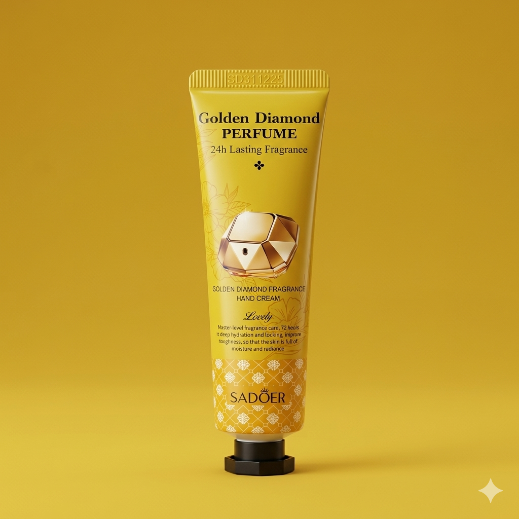 SADOER Golden Diamond Perfume Hand Cream (24h Lasting Fragrance)