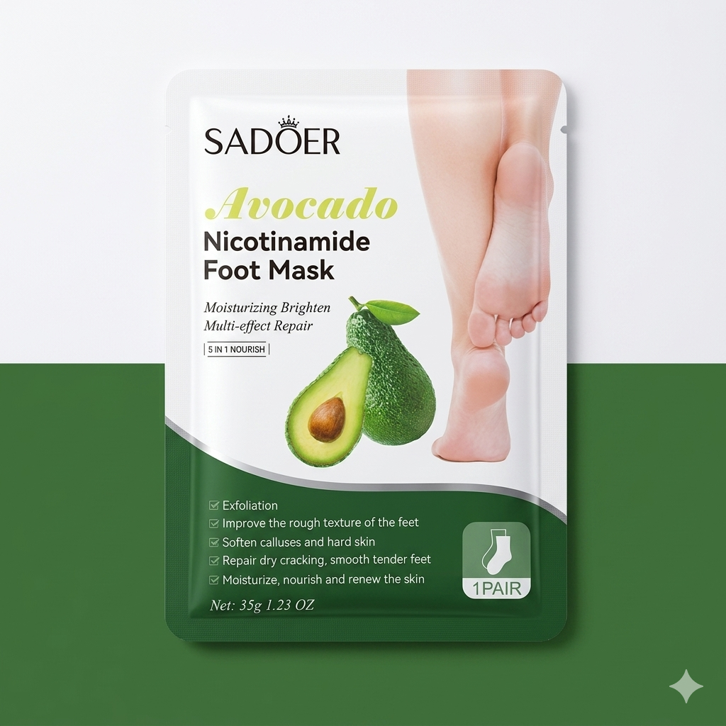SADOER Avocado Nicotinamide Foot Mask (1 Pair)