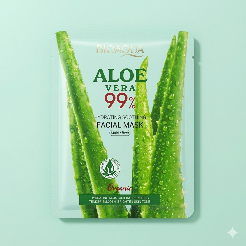 BIOAQUA Aloe Vera 99% Hydrating Soothing Facial Mask
