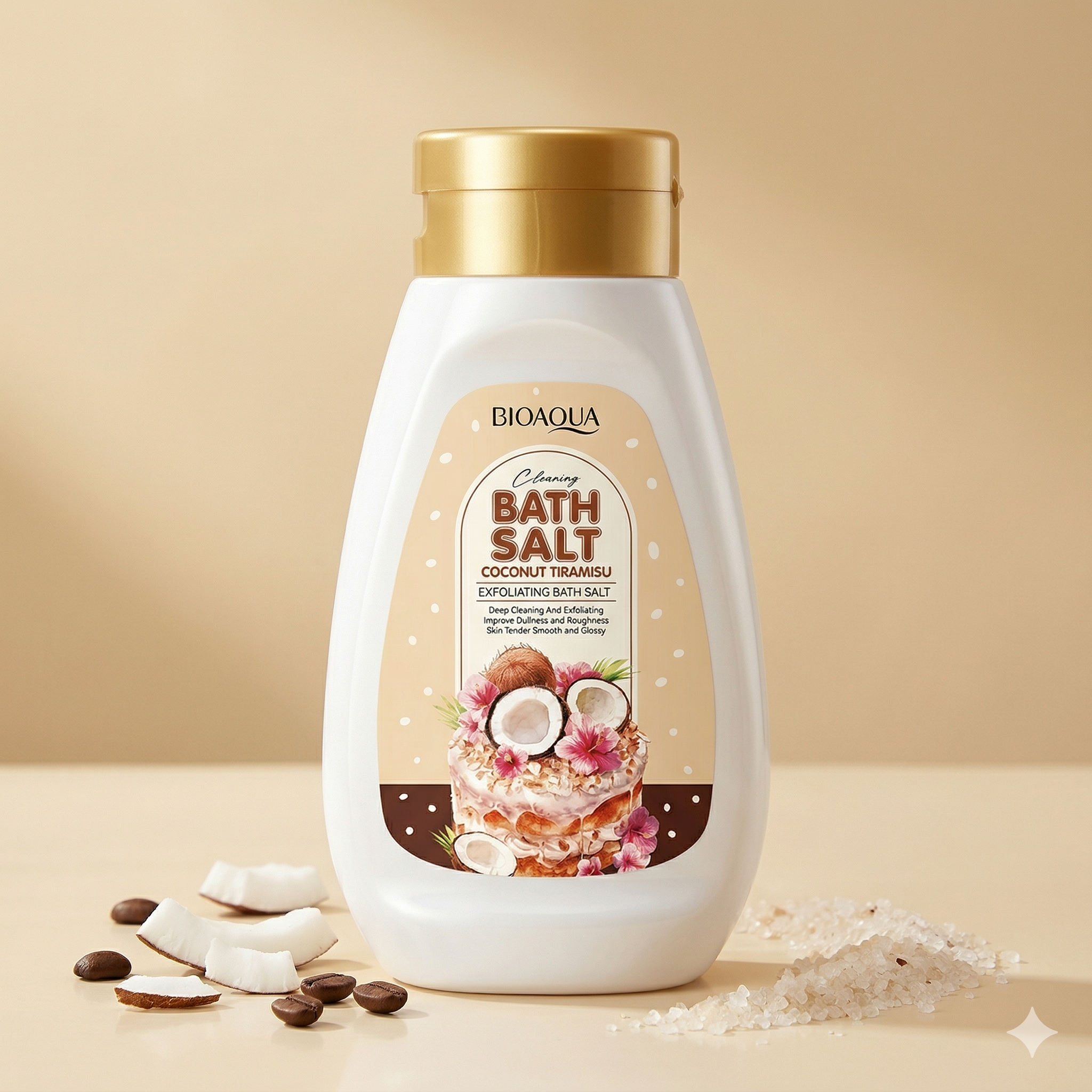 BIOAQUA Coconut Tiramisu Exfoliating Bath Salt