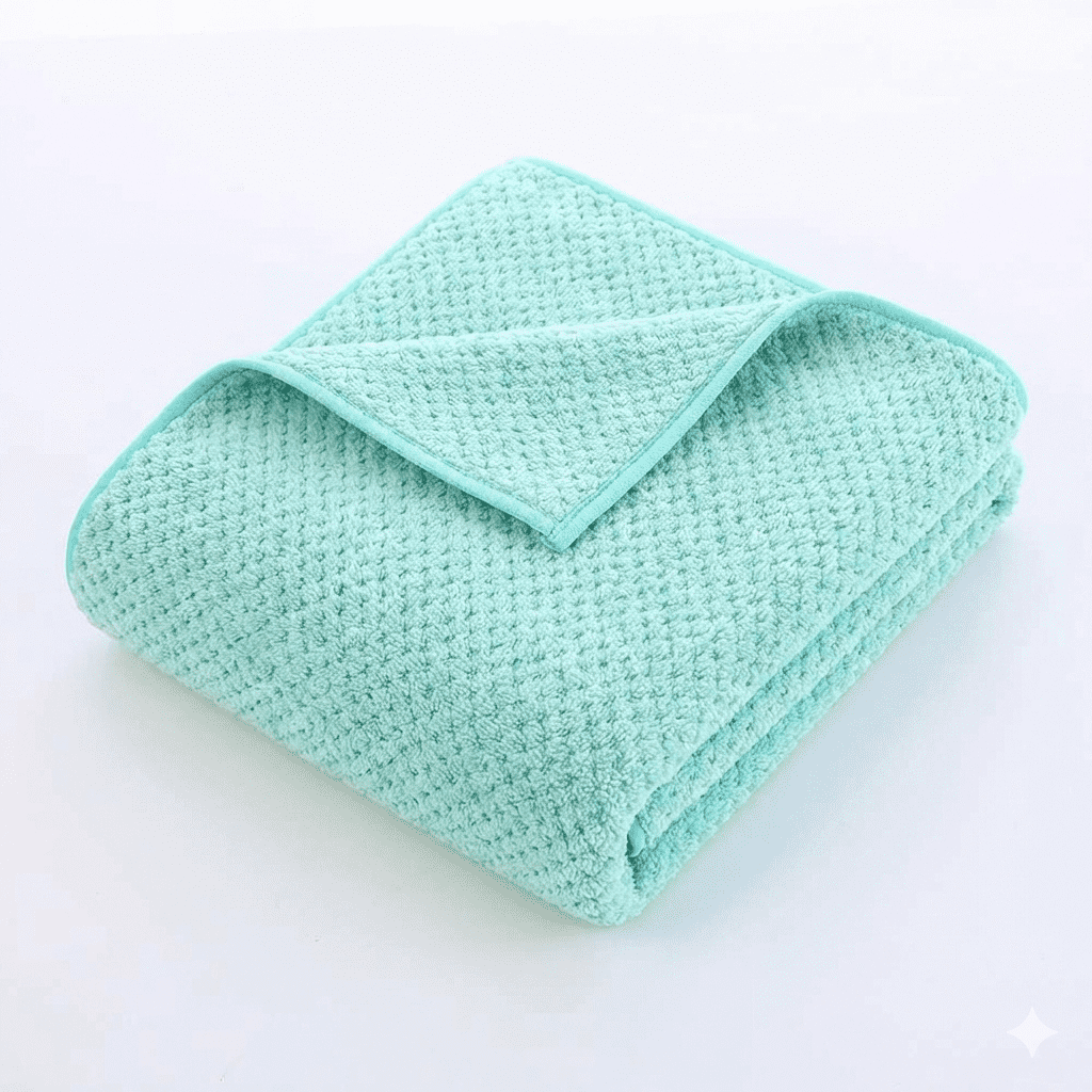 Ultra-Soft Pineapple Grid Microfiber Bath Towel 1 pcs