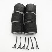 مجموعة بكرات شعر فيلكرو (مع مشابك) مقاس كبير