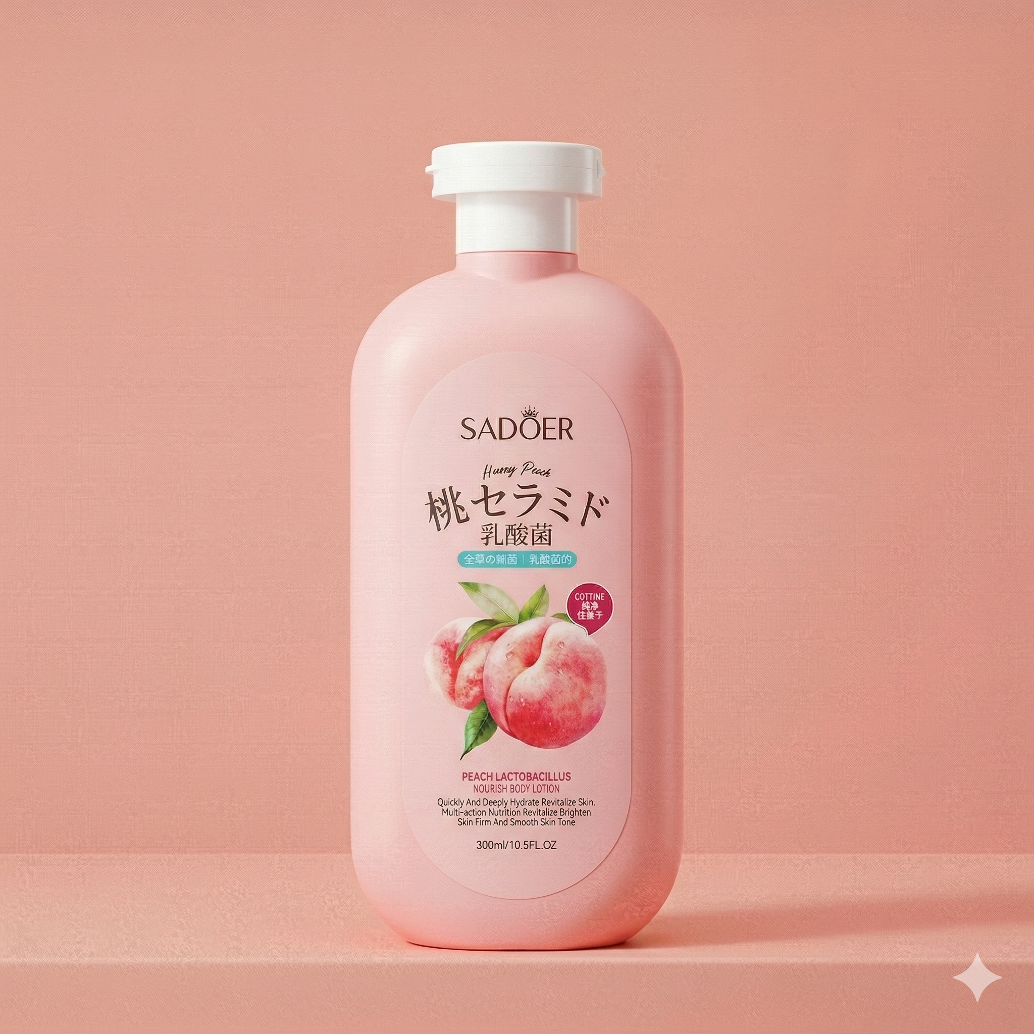 SADOER Honey Peach Lactobacillus Nourish Body Lotion (300ml)