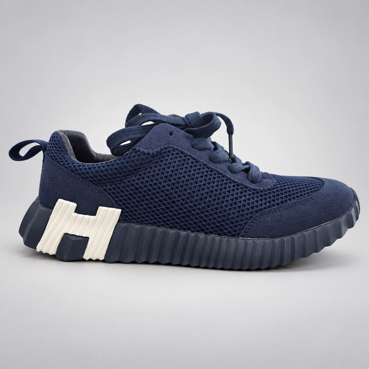 Minimalist Chunky Mixed-Media Sneaker