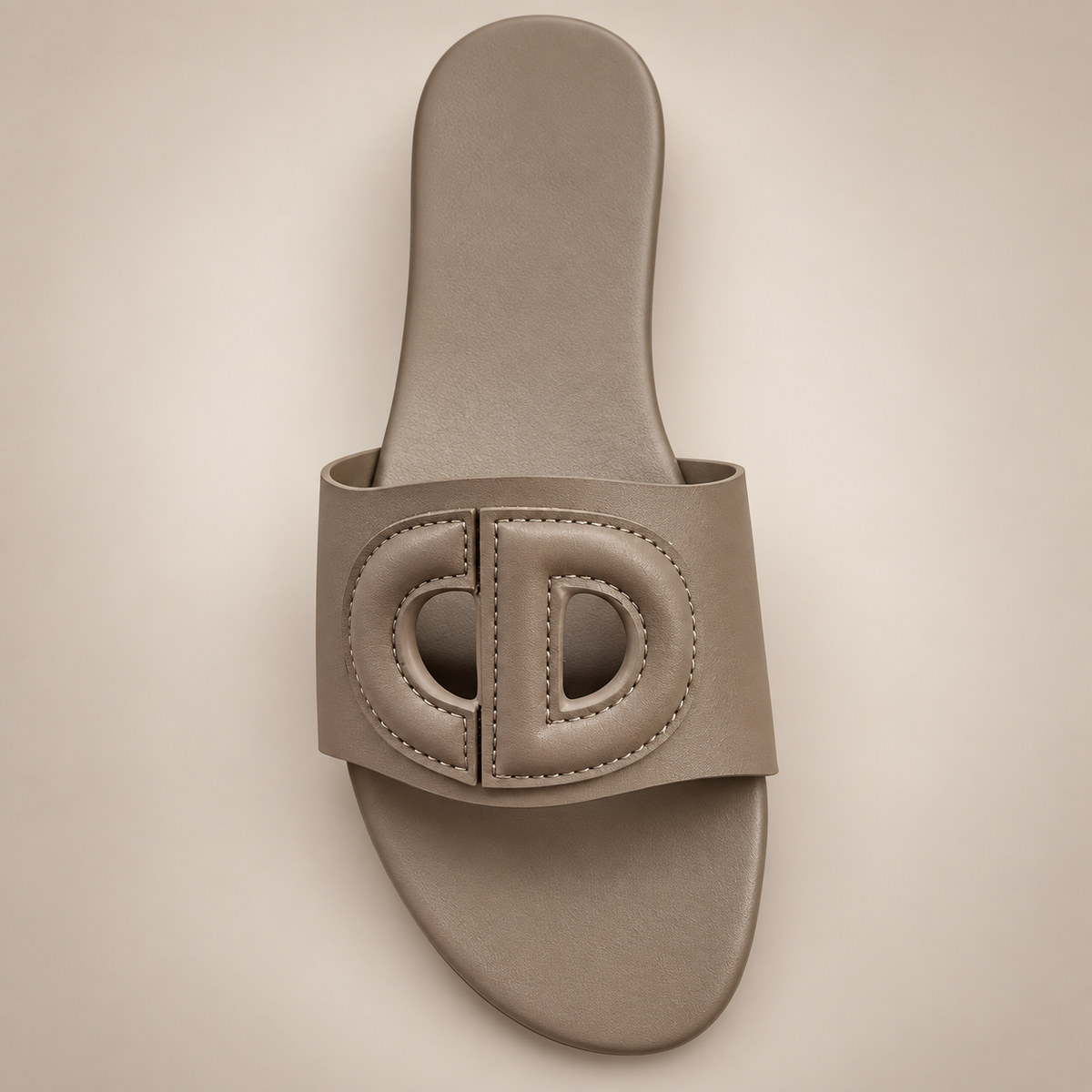 Women's Padded Monogram Wide-Strap Slide Sandals