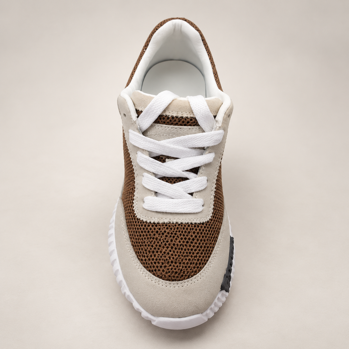 Minimalist Chunky Mixed-Media Sneaker